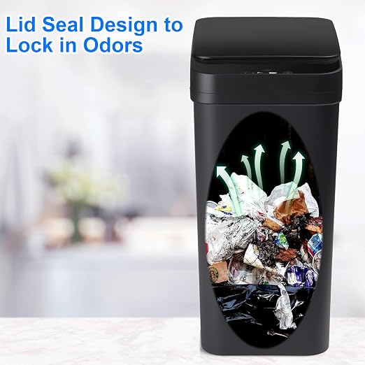 Anborry Bathroom Automatic Trash Can 4 Gallon Touchless Motion Sensor Small - Image 3