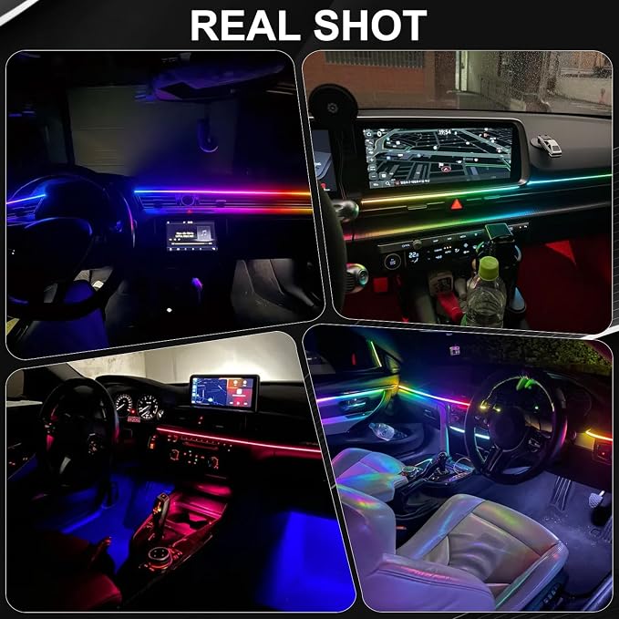 Dreamcolor Acrylic Interior Car LED Strip Lights, 10 in 1 Ambient Lighting Kit - Image 7