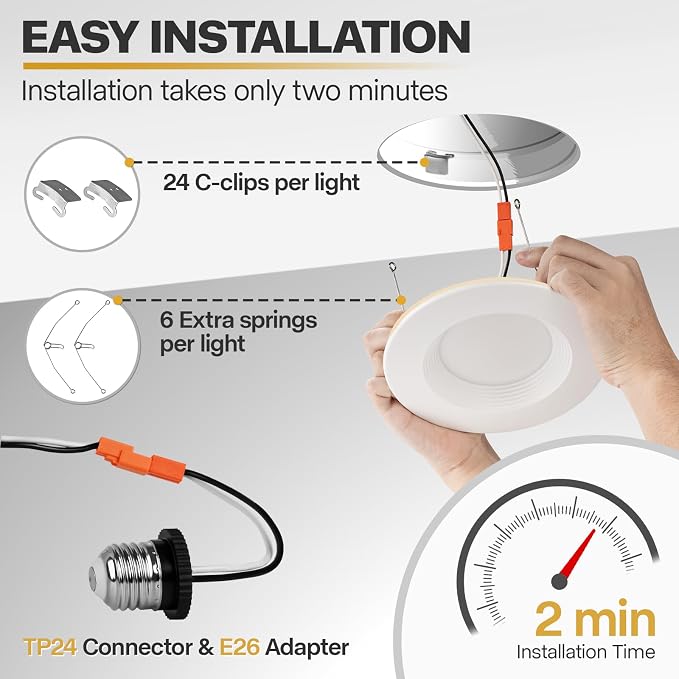 12 Pack 5/6 Inch LED Can Lights - Image 5