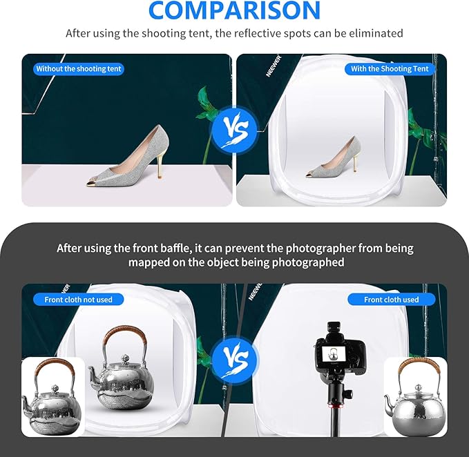 Neewer® 24x24 inch/60x60 cm Photo Studio Shooting Tent Light Cube Diffusion - Image 7