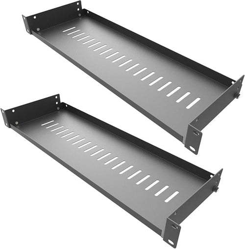 2 Pack of 1U Vented Cantilever Server Rack Mount Shelf 6" Deep by JINGCHENGMEI