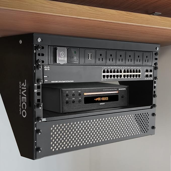RIVECO 6U Wall Mount Rack for Network| Reinforced Heavy Load 66-99 LBS Small - Image 5