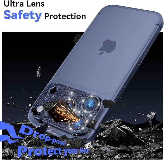 imluckies Compatible with iPhone 17 Pro Camera Lens Protector Bling, Ultra HD - Image 3