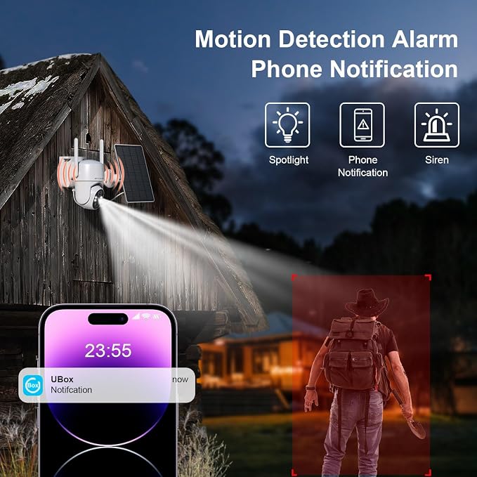 HOSAFE.COM 4G LTE Cellular Security Camera No Internet Needed, 2K Solar No WiFi - Image 7