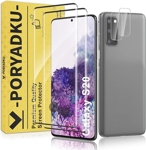 2+2 Pack for Samsung Galaxy S20 Screen Protector and Camera Protector, by JavoYion