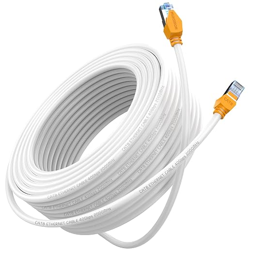 Cat 8 Ethernet Cable 15 ft, 40Gbps High Speed Gaming Network Cable 2000MHz by MUKSIRON