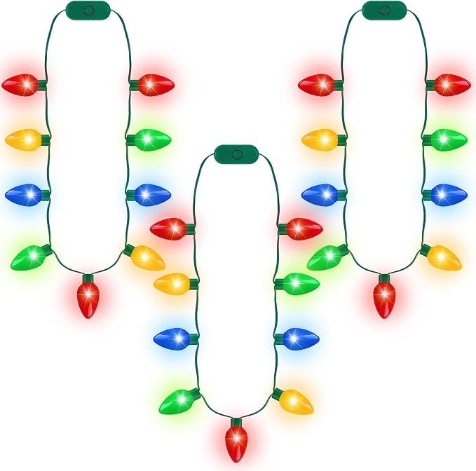 Blowata 6PCS Christmas Light Necklace, Christmas Accessories by Blowata