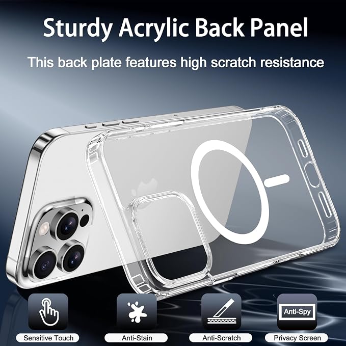 Magnetic for iPhone 14 Pro Max Case Clear - Image 2
