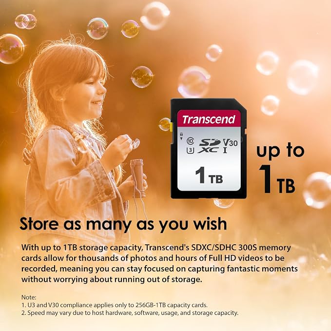 Transcend SDC300S 128GB SDXC SD Card, Compatible - Image 3