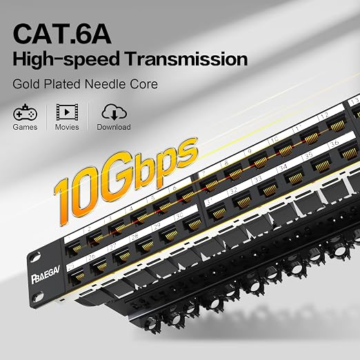 Patch Panel 48 Port with Cat6A Keystone Jack【EC Listed】 UTP with Cable - Image 4
