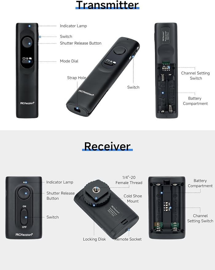 Camera Remote Shutter Release Wireless: Radio Control Accessories - Image 6