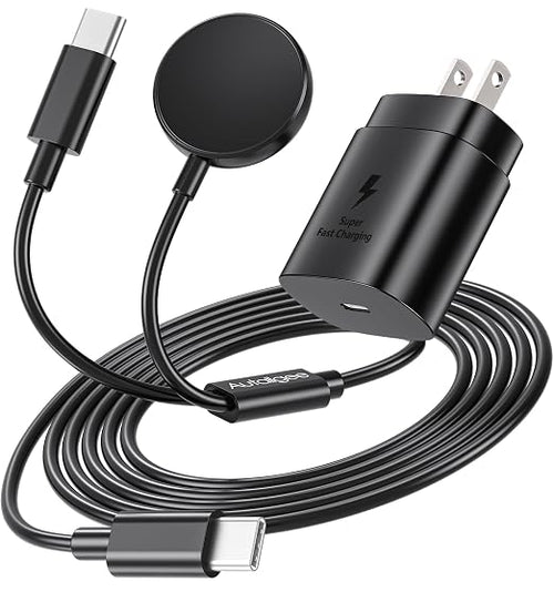 2 in 1 for Samsung Watch Charger, 25W USB C Fast Charger Compatible by Autallgee