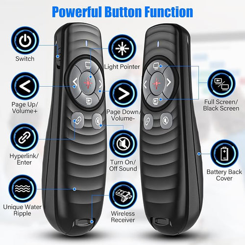 2-in-1 USB TYPE-C Presentation Clicker wireless Presenter Remote Clicker - Image 2