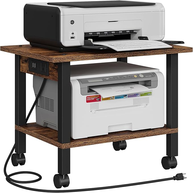 TUTOTAK 2 Tier Printer Stand, Rolling Printer Cart by ChoosetutotakFurnitureBuildYourCozyHome