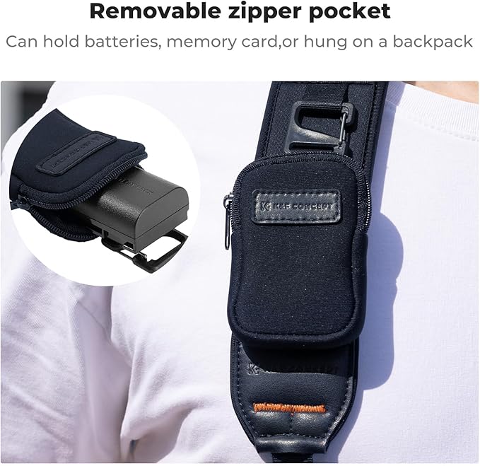 K&F CONCEPT Camera Neck Strap for Photographers, Soft Neoprene Adjustable - Image 6