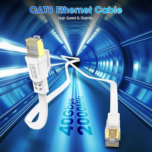 Cat 8 Ethernet Cable 30 ft, Heavy Duty High Speed Cat8 LAN Network Cable - Image 3