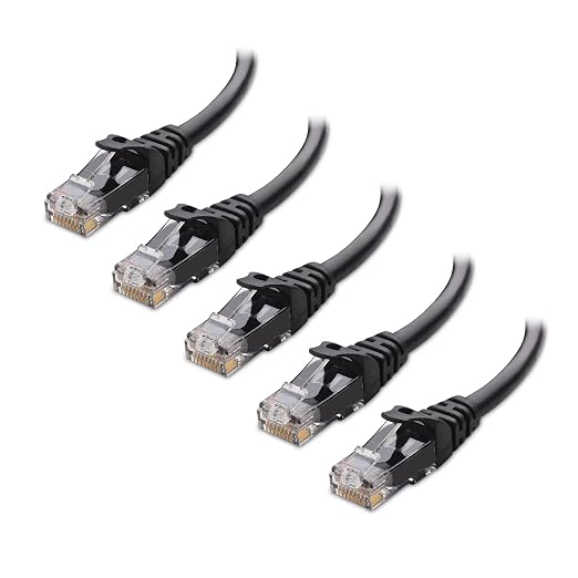 Cable Matters 10Gbps 5-Pack Snagless Cat 6 Ethernet Cable - 4ft by CableMatters