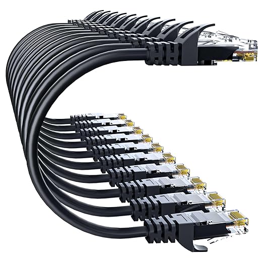 Cat 6 Ethernet Cable 20FT 10Pack, Cat6 Ethernet Patch Cable 10Gbps, High-Speed by 10Gsupxsel
