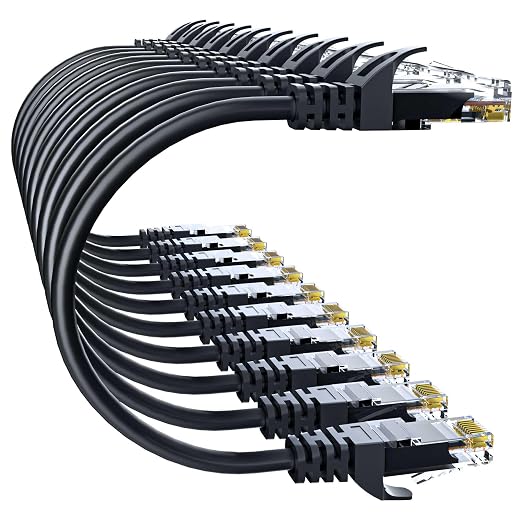 Cat 6 Ethernet Cable 7FT 10Pack, Cat6 Ethernet Patch Cable 10Gbps, High-Speed by 10Gsupxsel