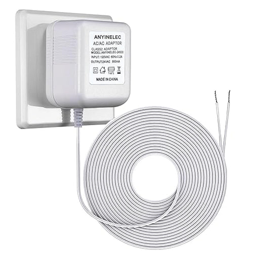 24V C Wire Transformer for Ring Nest Ecobee Honeywell Devices | 26.2ft white by Unknown