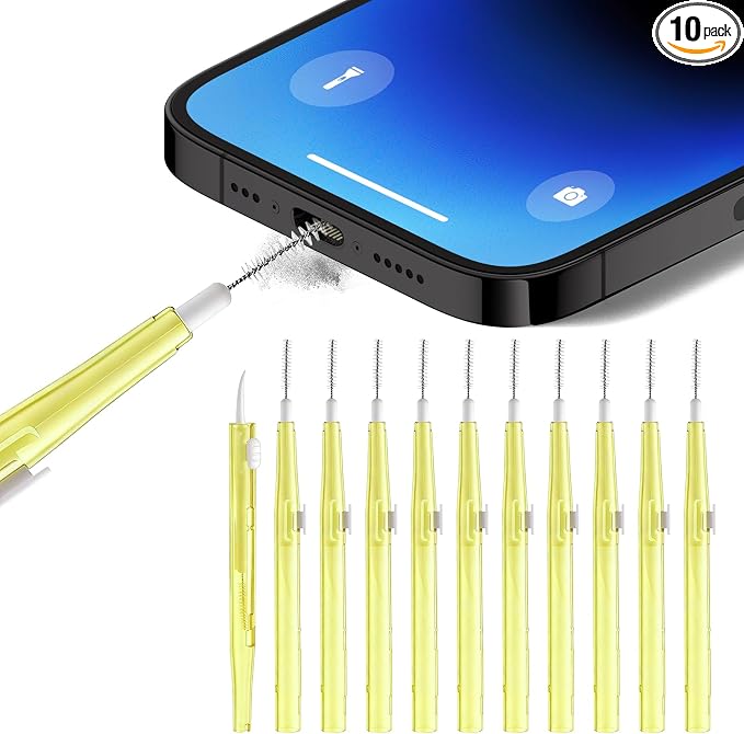 10 Pcs Cell Phone Cleaning Kit, Charging Port Cleaner, Dual Sided Anti Clogging by Unknown
