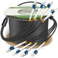 250 Meters 4 Core Industrial TPU LC to LC Outdoor Armored Fiber Optic Cable by YUTIANHOME