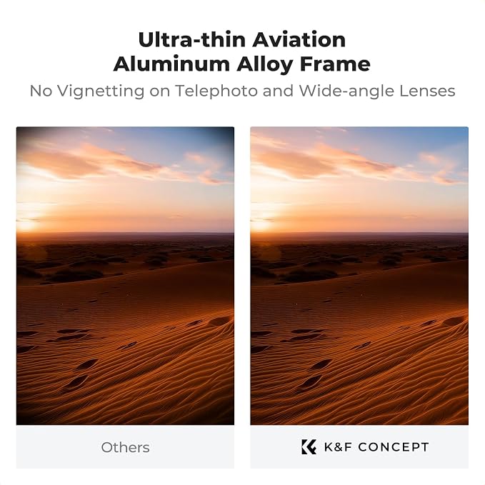 K&F CONCEPT 62mm Shockproof & Ultra Low Reflectivity MCUV Lens Protection Filter - Image 7