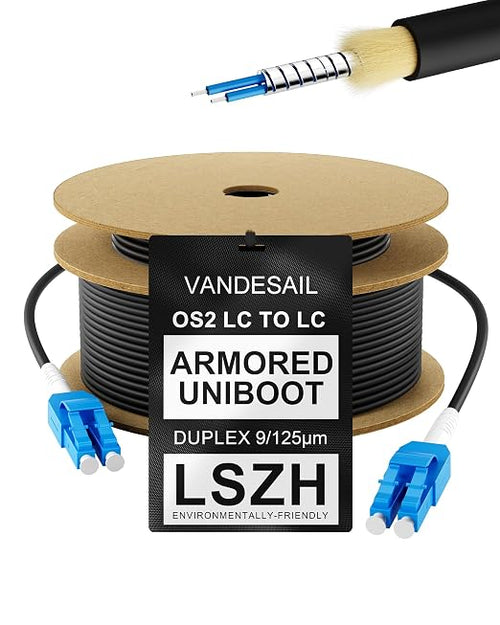 150M Uniboot LC to LC Single Mode Fiber Patch Cable，OS2 Outdoor Armored Fiber by VANDESAIL