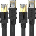 Senetem Cat 8 Ethernet Cable 6FT 2 Pack, High Speed 40Gbps 2000Mhz Flat by Senetem