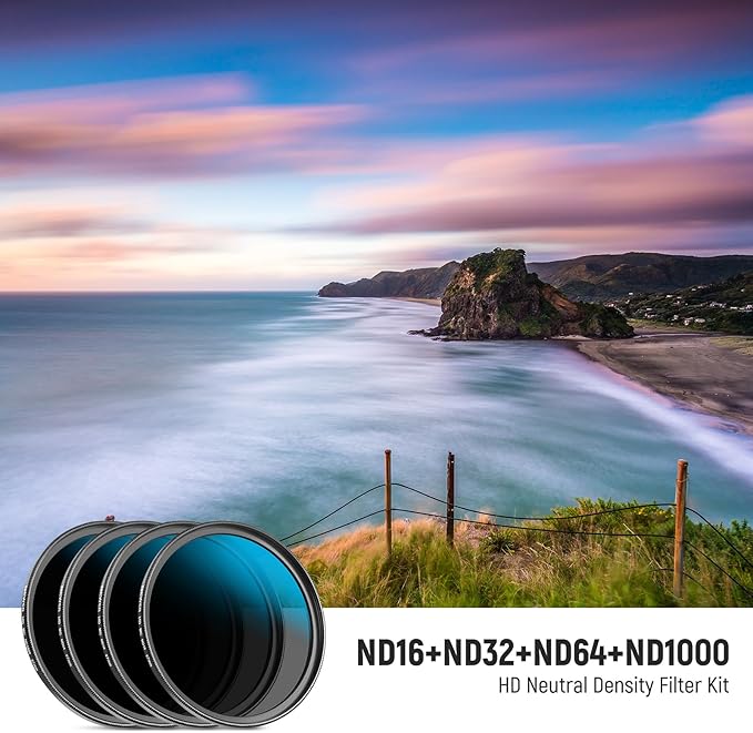 NEEWER 67mm ND Lens Filter Set, ND16/ND32/ND64/ND1000, Lens Cleaning Pen - Image 2