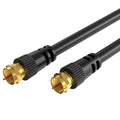 Cables Direct Online Pack of 2 x Coaxial Cables 75FT Black Coax RG6 Male F Type by CablesDirect