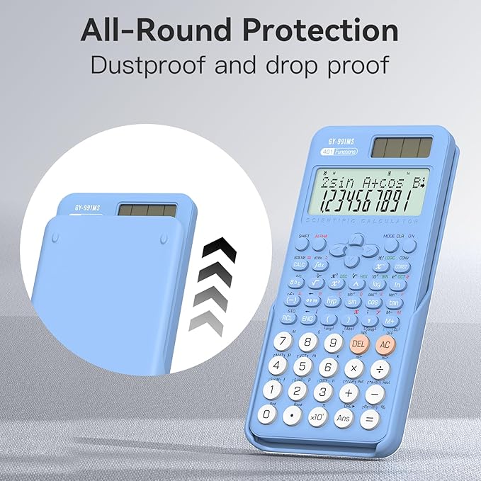 Scientific Calculator School Supplies, ROATEE 991MS 401 Functions 2-Line - Image 3