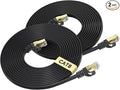BUSOHE Cat 8 Ethernet Cable 10 FT 2-Pack, 40Gbps 2000MHz Cat8 High Speed Flat by BUSOHE
