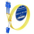 SpeedyCables- OS2 LC to SC Fiber Patch Cable 5M/16ft, 1G/10G 9/125um Single by SpeedyCables