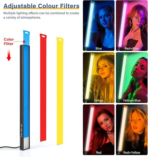 2 Pack LED Video Light Stick - Image 2