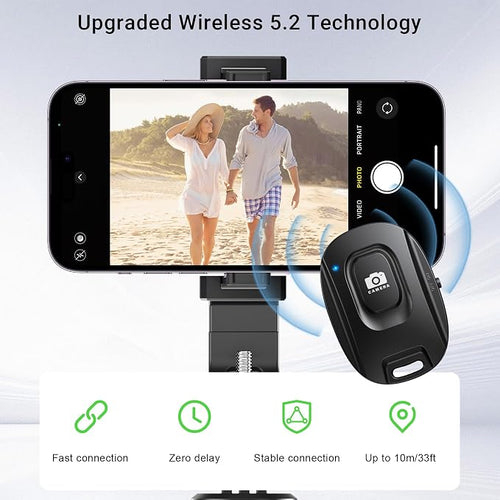 2 Pack Wireless Remote Shutter for iPhone Camera, Portable Rechargeable Photo - Image 2