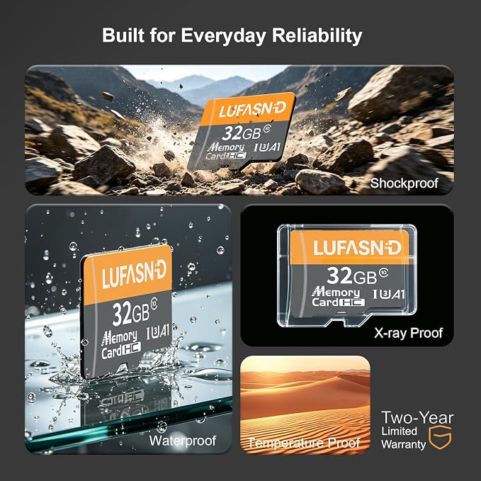 32GB Micro SD Card with Adapter, High Speed U3 C10 V30 SDXC Memory Card Up to - Image 6