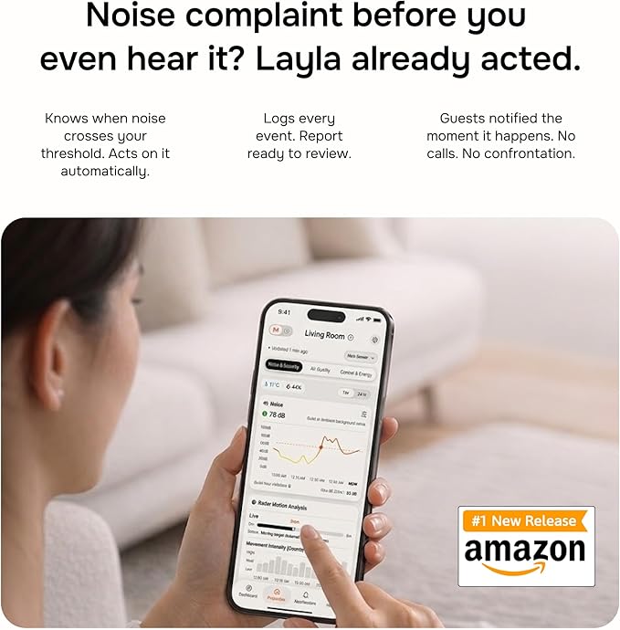 Layla Noise Monitoring Device for Airbnb, Office & Home | Noise & Occupancy - Image 2