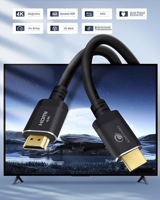 20 ft HDMI Cable 4K, High Speed Long HDMI Cables Support 4K 60Hz 2K 1080p 3D ARC - Image 2
