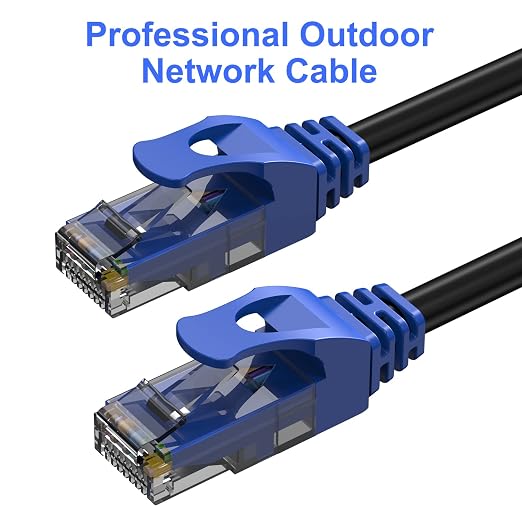 250FT Cat6 Outdoor Ethernet Cable, Heavy Duty Direct Burial, 24AWG CCA Patch - Image 2
