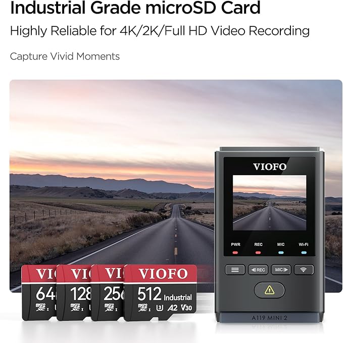 VIOFO 512GB Industrial Grade microSD Card, U3 A2 V30 High Speed Memory Card - Image 3