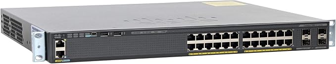 Cisco Catalyst WS-C2960X-24PS-L 24-Port PoE Ethernet Network Switch by Amazon+Renewed