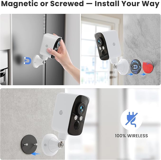 300° Pan Wireless Outdoor Security Camera, No Subscription Free 7-Day Cloud/SD - Image 2