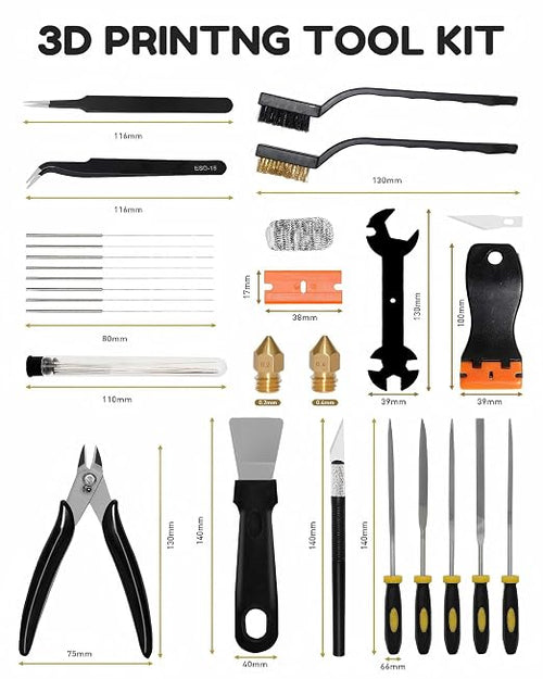 3D Printer Tools Kit, Deburring Tool, Brushes - Image 2