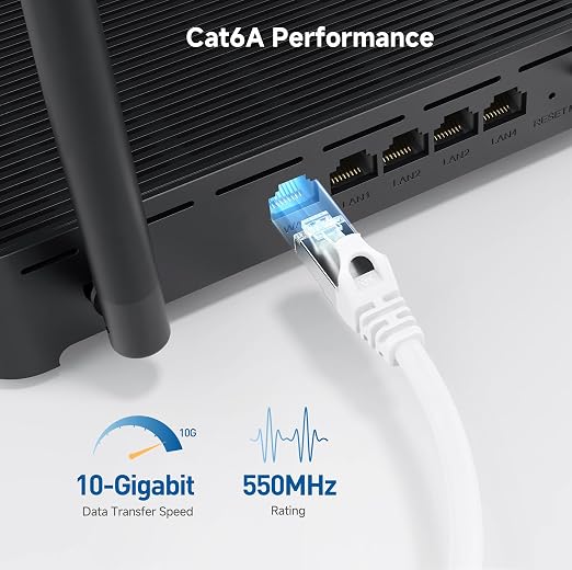 Cable Matters 10Gbps Snagless Shielded Cat 6A Ethernet Cable - 35ft - Image 3