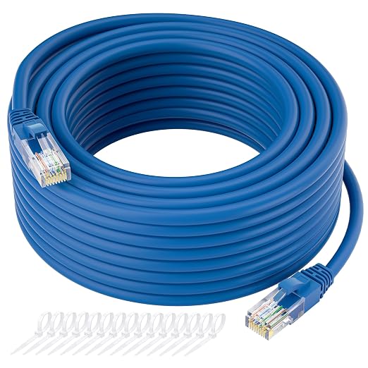 Kxable Cat5e Ethernet Cable 25 FT, Cat 5e Internet Cable, Standard RJ45 by Kxable