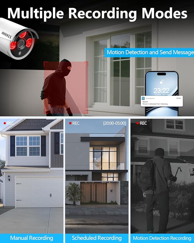 Wireless WiFi Outdoor Security Camera System, IP67 Waterproof Dual Antenna - Image 5
