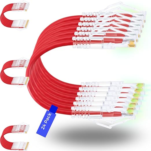 Rapink Slim Cat6/ Cat6a 0.5ft Ethernet Patch Cable - 10G Support by Rapink