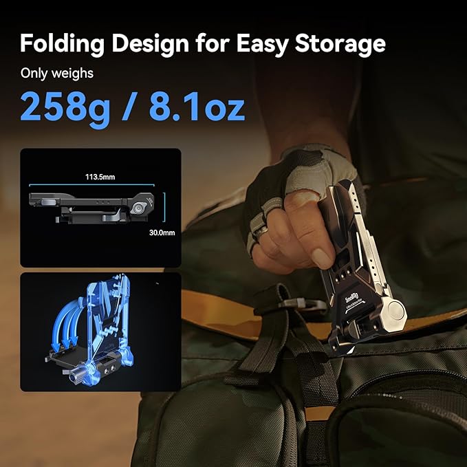 SmallRig Foldable V Mount Battery Plate, All-in One Mounting Solution - Image 3