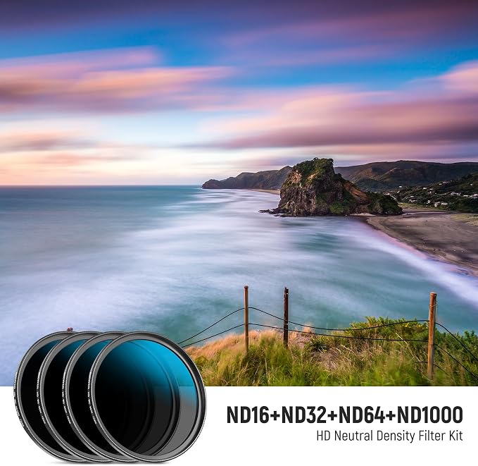 Neewer 72mm ND Lens Filter Set, ND16/ND32/ND64/ND1000, Lens Cleaning Pen - Image 2